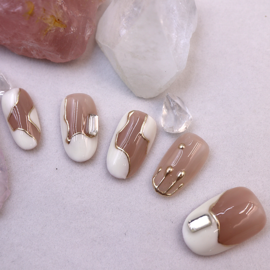 Crystal French Bliss Handcrafted Nails
